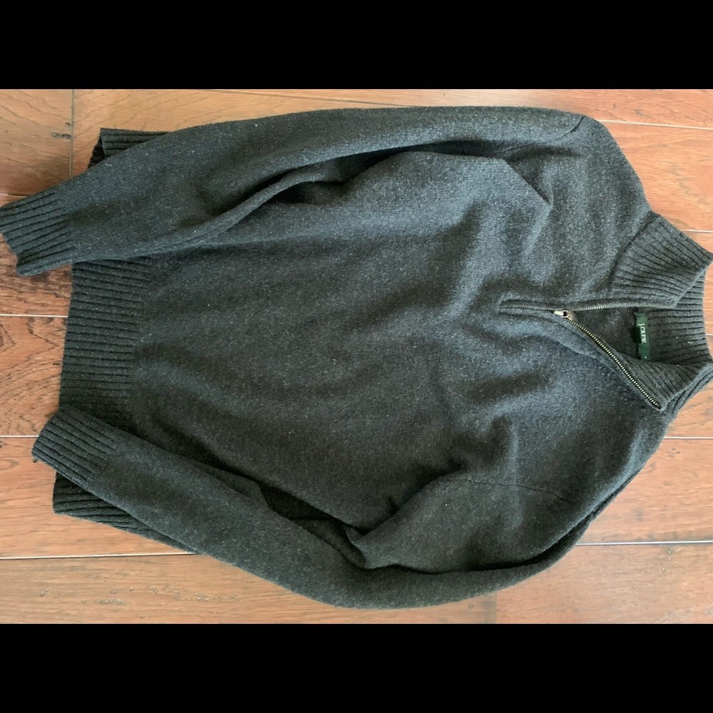 Men’s J.Crew quarter zip size large dark grey